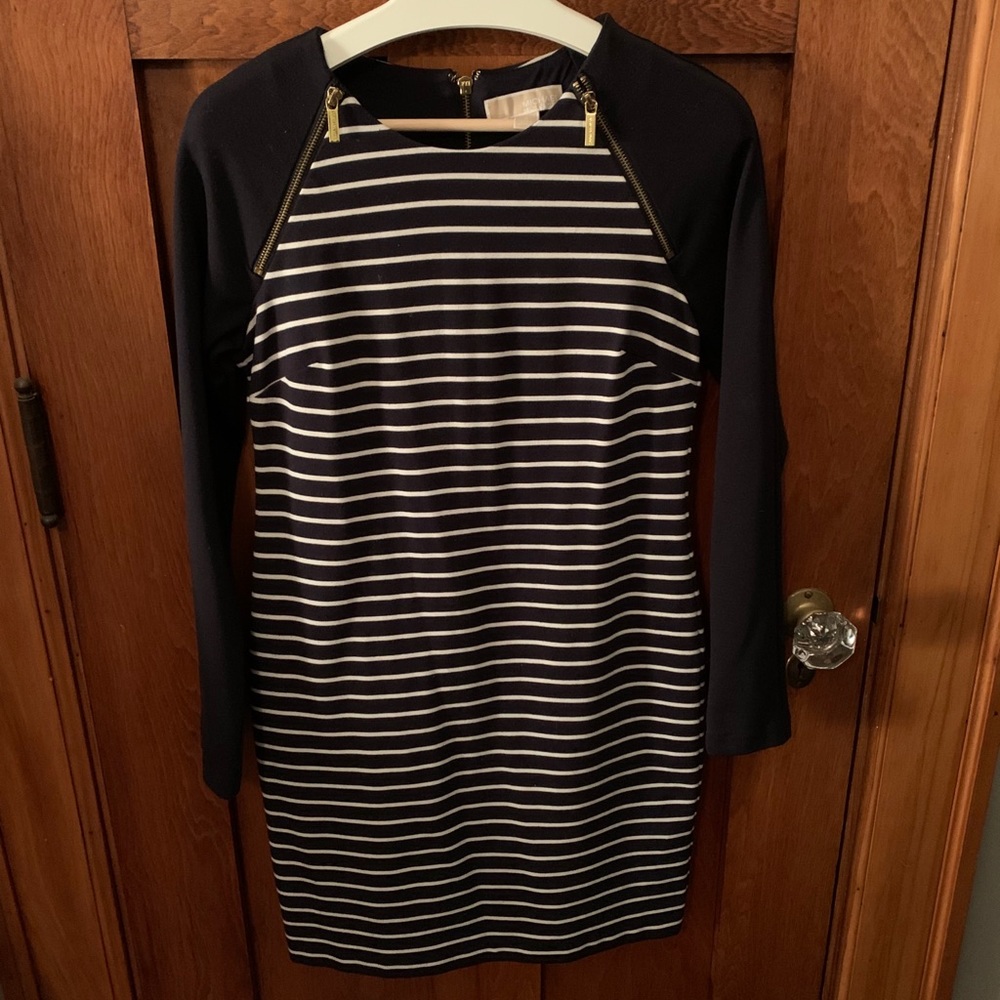 Blue and White Striped Michale Kors Dress